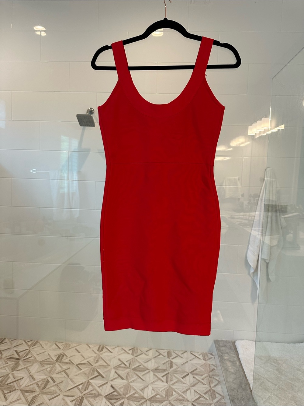 BCBGMaxAzria Red Sleeveless Scoop Neck Mini Dress